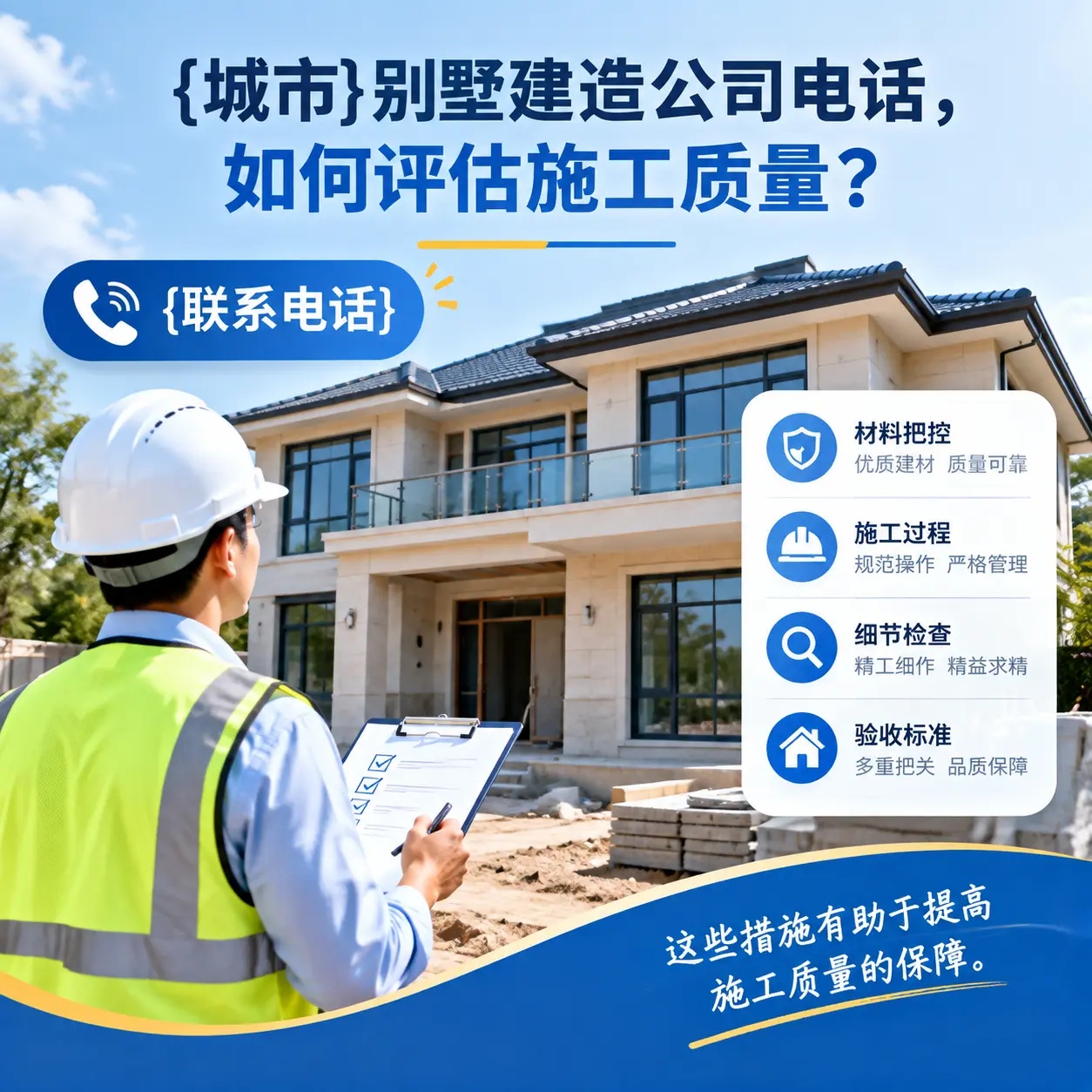 丹寨别墅建造公司电话，如何评估施工质量？
